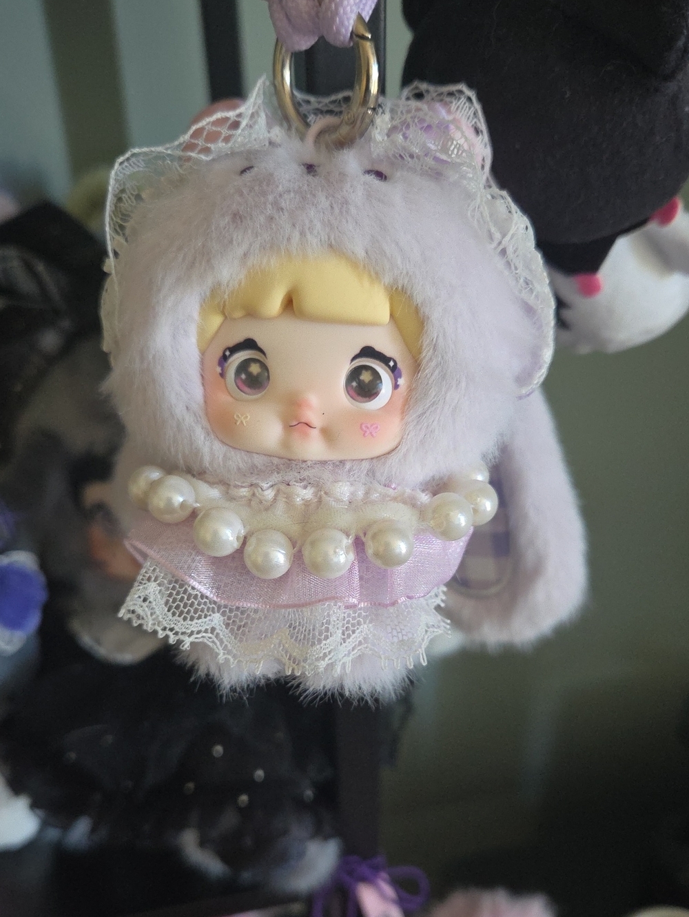Nommi- Plush Bunny Doll Keychain - Lilac